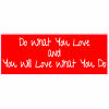 Do What You Love Red Decal - U.S. Customer Stickers