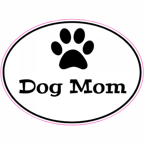 Dog Mom Oval Decal - U.S. Customer Stickers