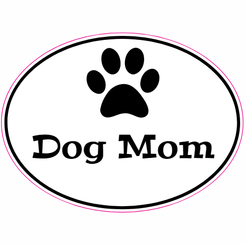 Dog Mom Oval Decal - U.S. Customer Stickers