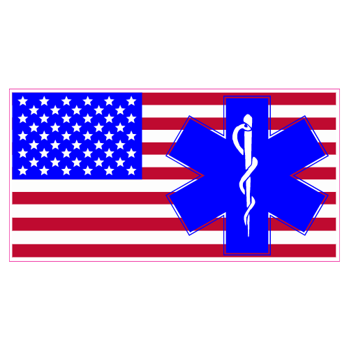 EMS American Flag Decal - U.S. Customer Stickers