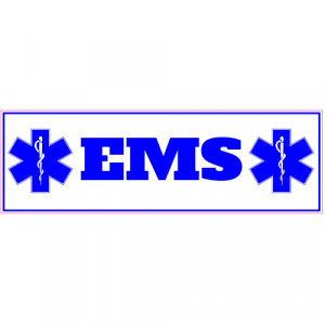 EMS Emergency Medical Service Bumper Sticker - U.S. Custom Stickers