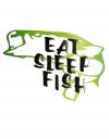 Eat Sleep Fish Sticker - U.S. Custom Stickers