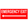 Emergency Exit Left Arrow Decal - U.S. Customer Stickers