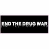 End The Drug War Black Bumper Sticker - U.S. Custom Stickers