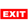 Exit Red Decal - U.S. Customer Stickers