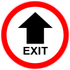 Exit Up Arrow Circle Decal - U.S. Customer Stickers