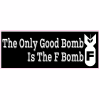 F Bomb Black Bumper Sticker - U.S. Custom Stickers