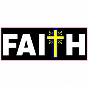 Faith Christian Cross Sticker - U.S. Custom Stickers