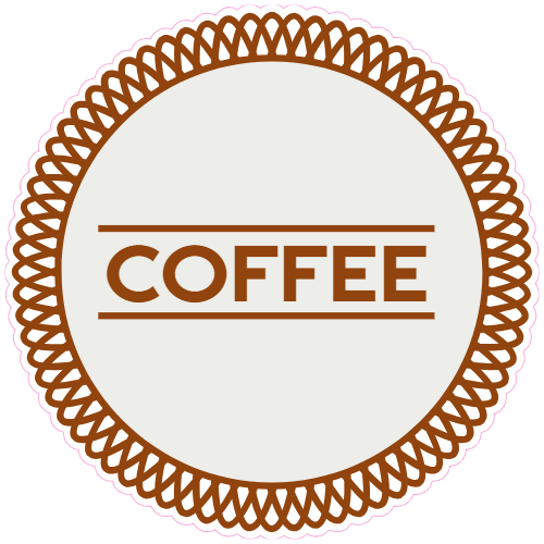 Fancy Coffee Label Decal - U.S. Customer Stickers