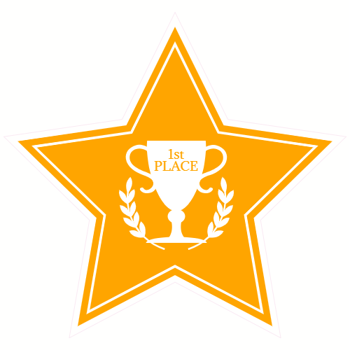 First Place Gold Star Decal - U.S. Customer Stickers