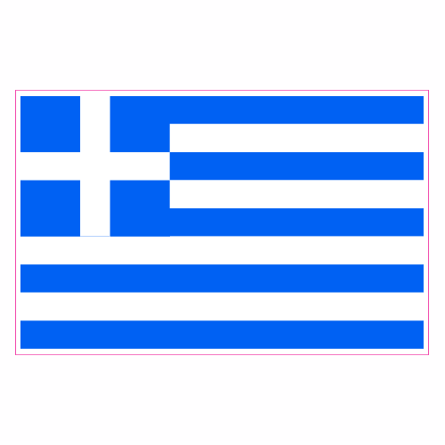Flag Of Greece Sticker - U.S. Custom Stickers