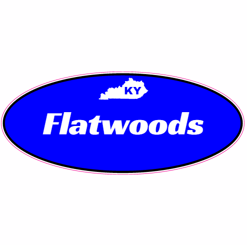 Flatwoods Kentucky Oval Sticker - U.S. Custom Stickers