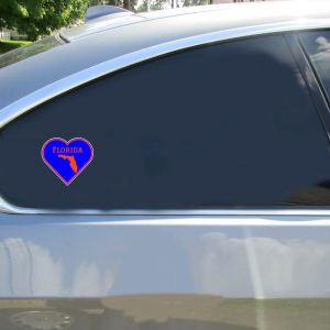 Florida Heart Shaped Sticker - Car Decals - U.S. Custom Stickers