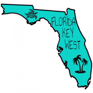 Florida State Key West Sticker - U.S. Custom Stickers