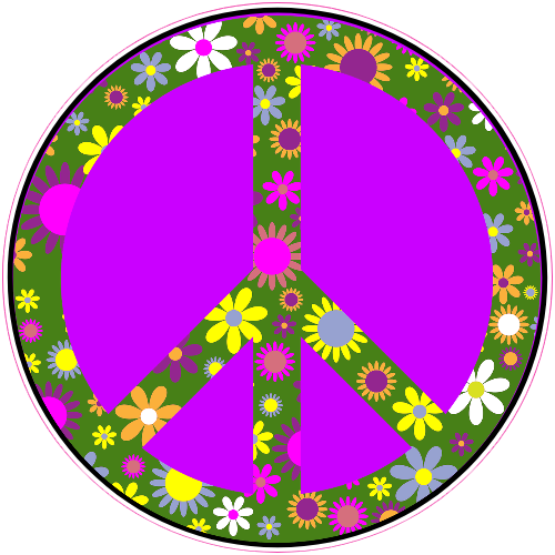 Laptop Sticker Peace Sign Sticker Small Gift Cute Sticker Daisy Sticker Rose Sticker Flower Sticker Floral Peace Sign Sticker