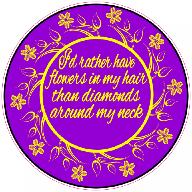 Flowers In My Hair Sticker U.S. Custom Stickers