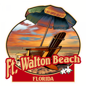 Fort Walton Beach Florida Beach Decal - U.S. Customer Stickers