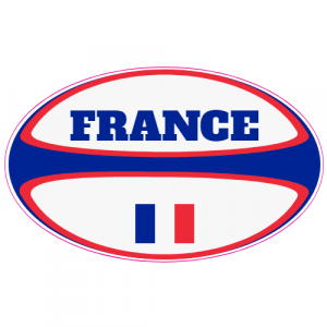France Rugby Ball Decal - U.S. Customer Stickers