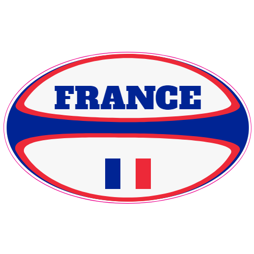France Rugby Ball Decal - U.S. Customer Stickers