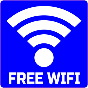 Free WiFi Business Rounded Square Decal - U.S. Customer Stickers
