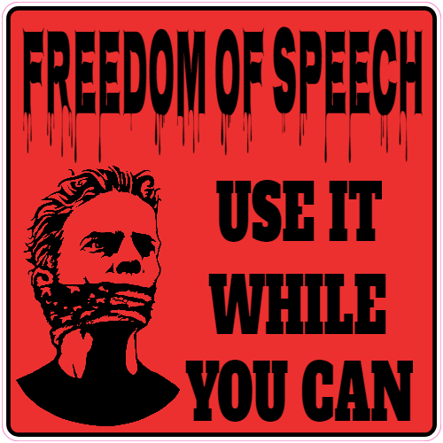 Freedom Of Speech Sticker - U.S. Custom Stickers