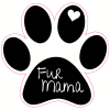 Fur Mama Heart Paw Sticker - U.S. Custom Stickers