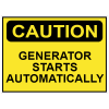 Generator Caution Yellow Decal - U.S. Customer Stickers