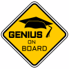 Genius on Board Sticker - U.S. Custom Stickers