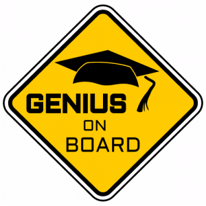 Genius on Board Sticker - U.S. Custom Stickers