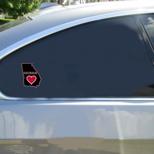 Georgia Heart State Shaped Sticker - Car Decals - U.S. Custom Stickers