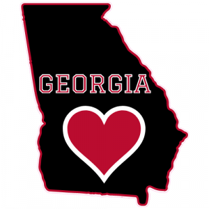 Georgia Heart State Shaped Decal - U.S. Customer Stickers