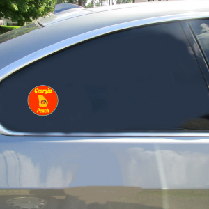 Georgia Peach State Circle Sticker - Car Decals - U.S. Custom Stickers