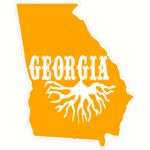 Georgia Roots State Sticker - U.S. Custom Stickers