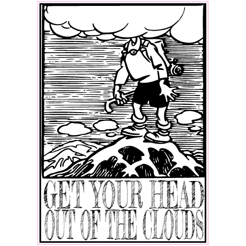 Get Your Head Out Of The Clouds Sticker - U.S. Custom Stickers