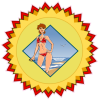 Girl On The Beach Sunshine Decal - U.S. Customer Stickers