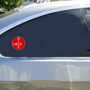 Give Love Abstract Circle Sticker - Car Decals - U.S. Custom Stickers