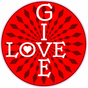 Give Love Abstract Circle Sticker - U.S. Custom Stickers