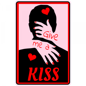 Give Me A Kiss Lovers Decal - U.S. Customer Stickers