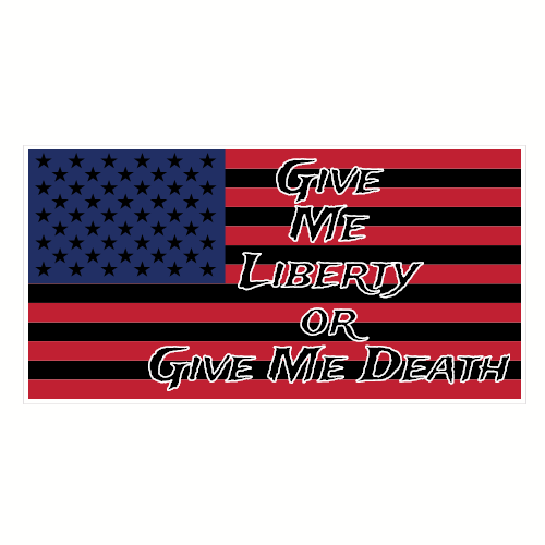 Give Me Liberty Or Give Me Death Flag Decal - U.S. Customer Stickers