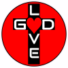 God Is Love Cross Circle Decal - U.S. Customer Stickers