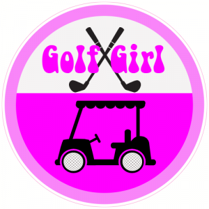 Golf Girl Circle Decal - U.S. Customer Stickers