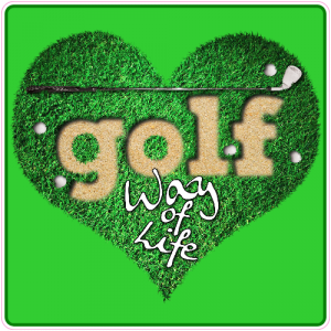 Golf Way Of Life Heart Decal - U.S. Customer Stickers