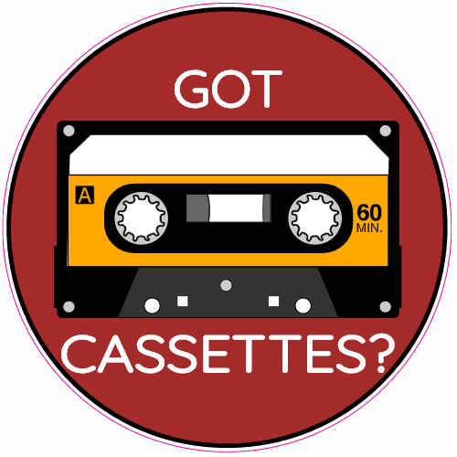Got Cassettes Circle Sticker - U.S. Custom Stickers