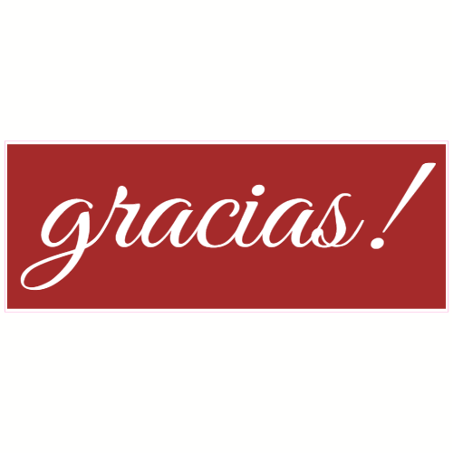 Gracias Spanish Thank You Decal - U.S. Customer Stickers