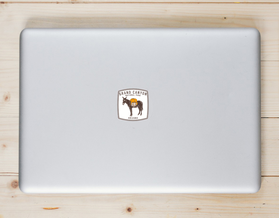 Grand Canyon National Park Donkey Sticker - Laptop Decal - U.S. Custom Stickers