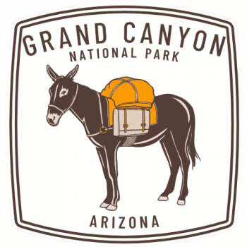 Grand Canyon National Park Donkey Decal - U.S. Customer Stickers