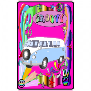 Groovy Bus Sticker - U.S. Custom Stickers