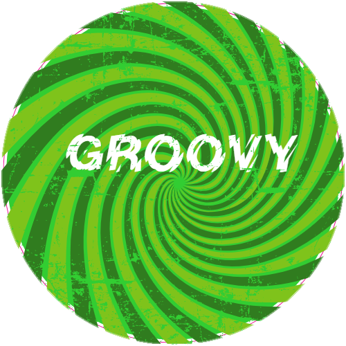 Groovy Green Spiral Trippy Decal - U.S. Customer Stickers