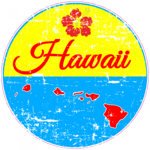 Hawaii Islands State Distressed Decal - U.S. Customer Stickers