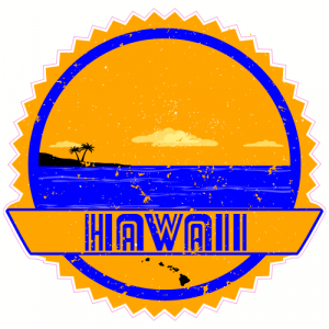 Hawaii Retro Sunshine Decal - U.S. Customer Stickers